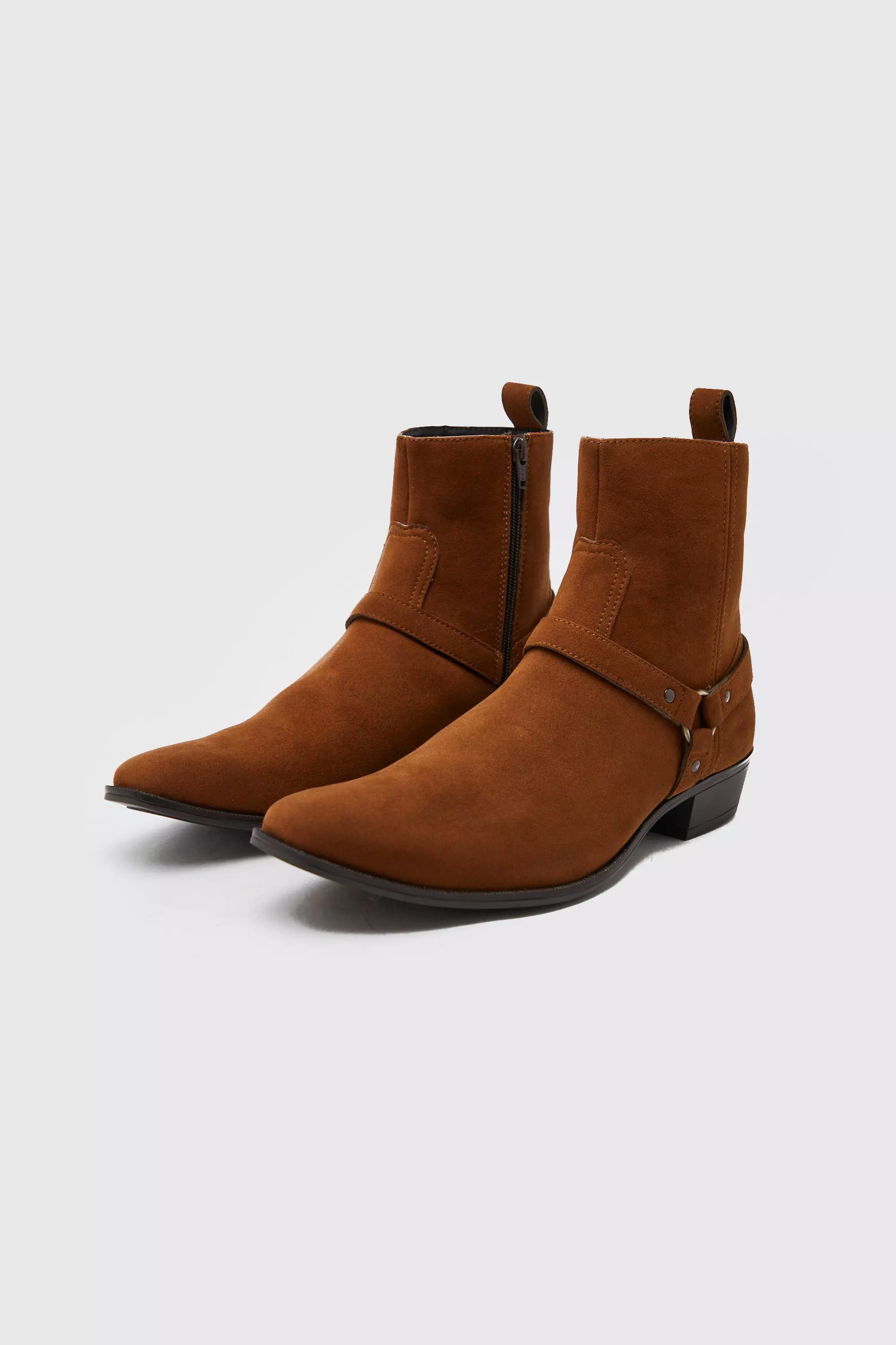 Suede harness boots hotsell