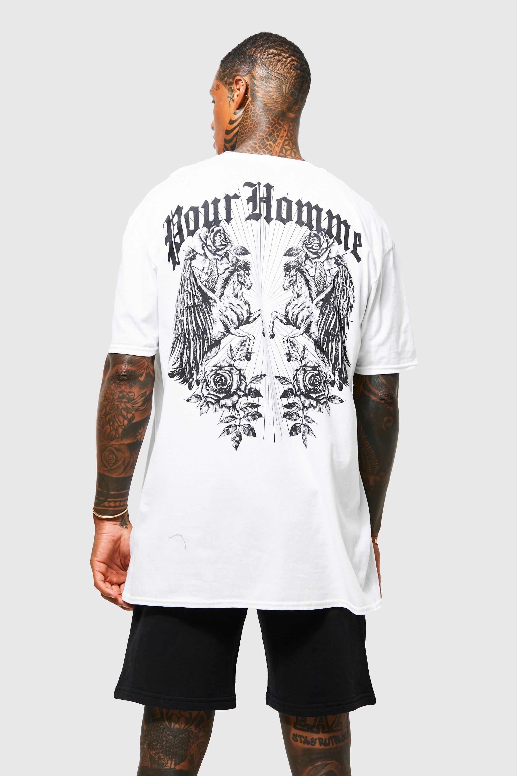 Tee-Shirt Homme A Motif Blanc