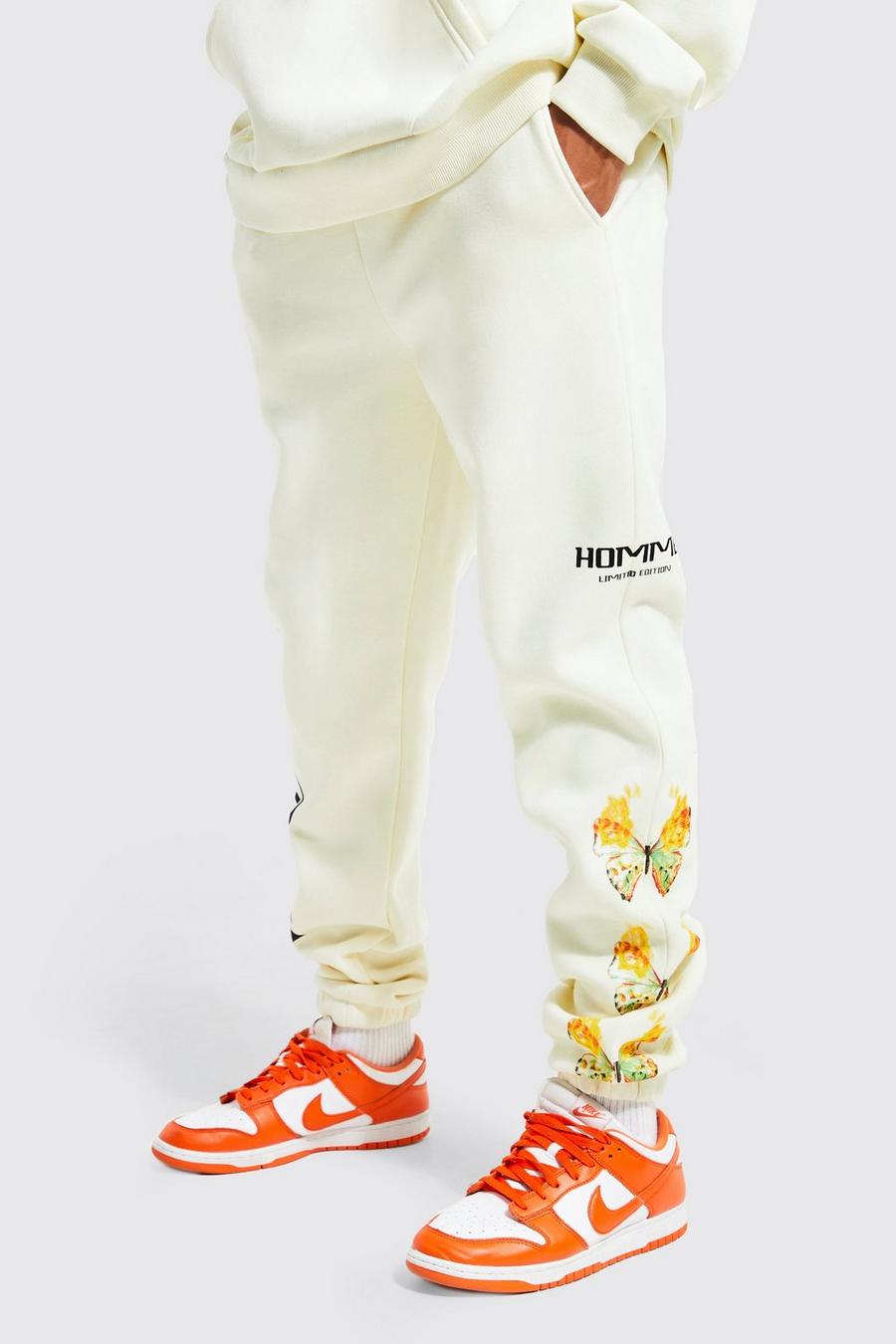 Ecru Tall Regular Fit Ofcl Butterfly Jogger image number 1