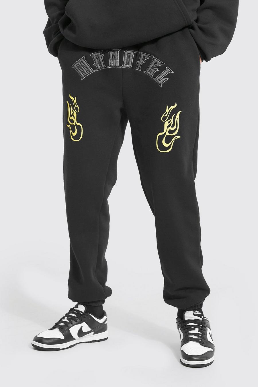 Tall Regular Fit Flame Jogger | boohoo