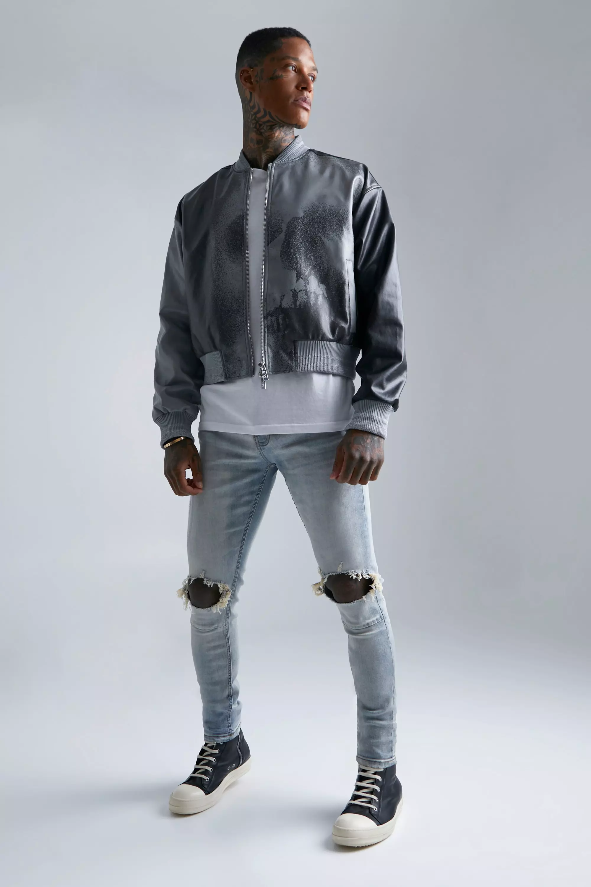 Metallic bomber jacket on sale mens