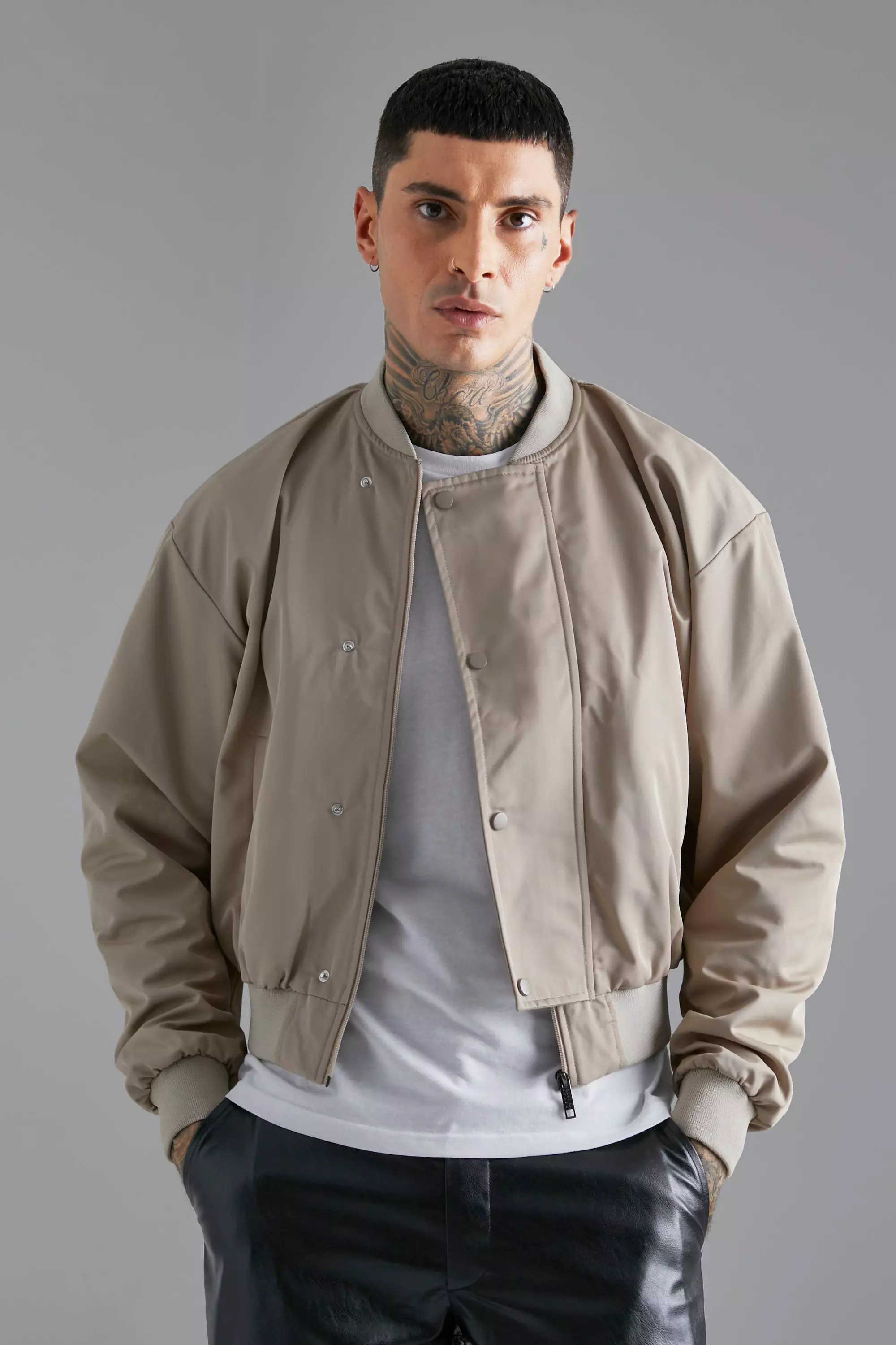 Oversized bomber shop jacket mens