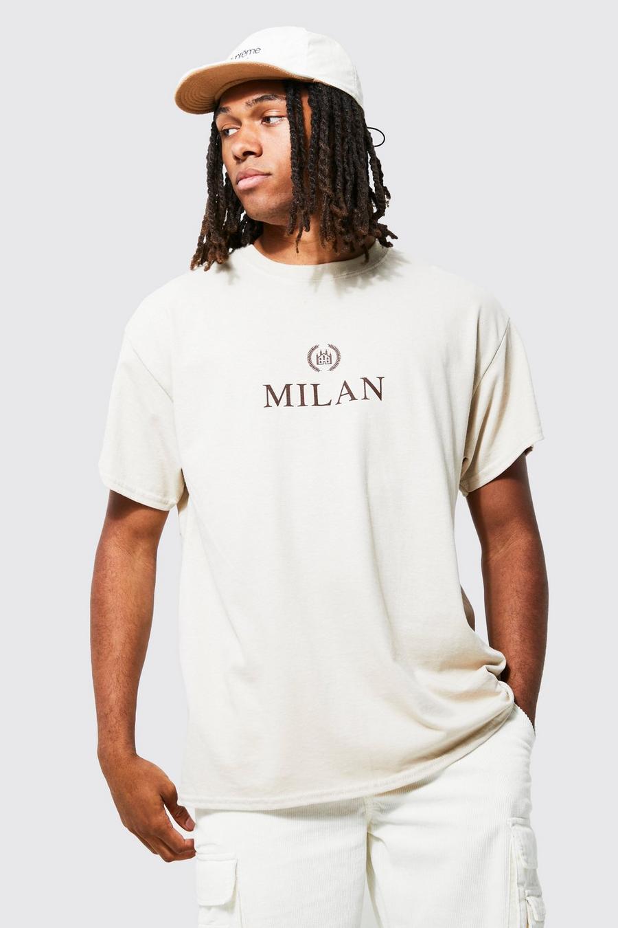 Sand beige Oversized Milan T-shirt