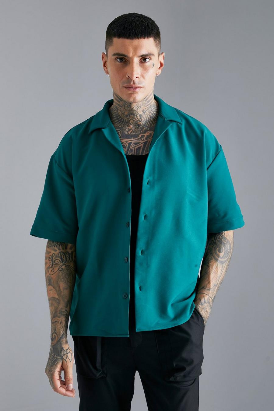 Forest Technical Stretch Oversized Boxy Shirt image number 1