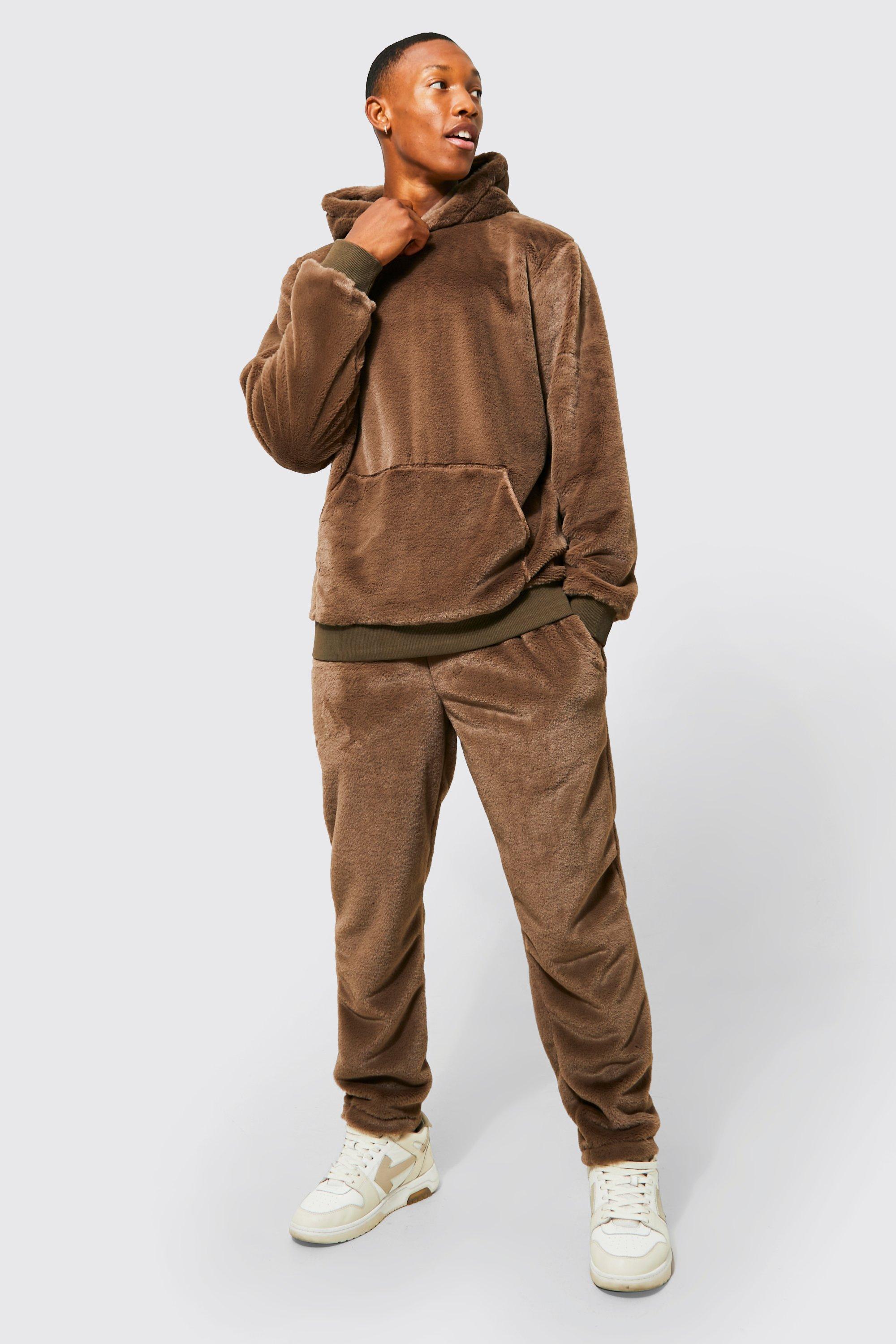 Brown store fur hoodie