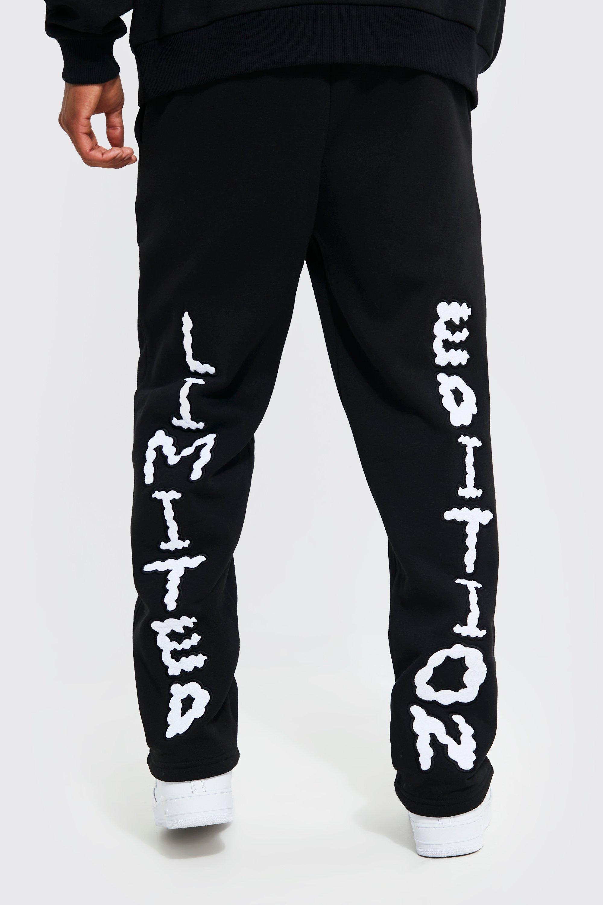 mens straight leg tracksuit bottoms