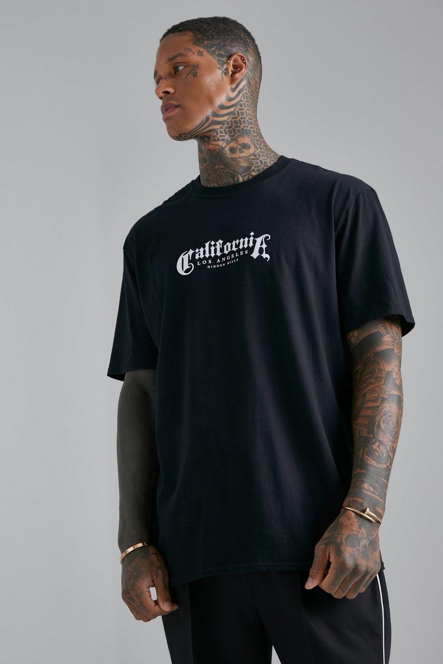 Black svart California Oversize t-shirt