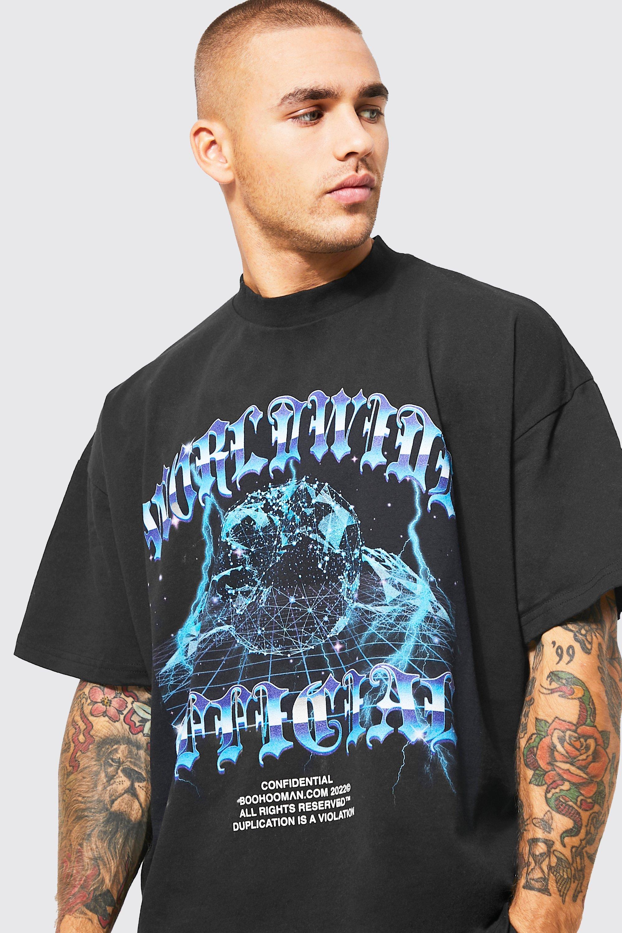 Regular Fit Lightening Skull Graphic T-shirt