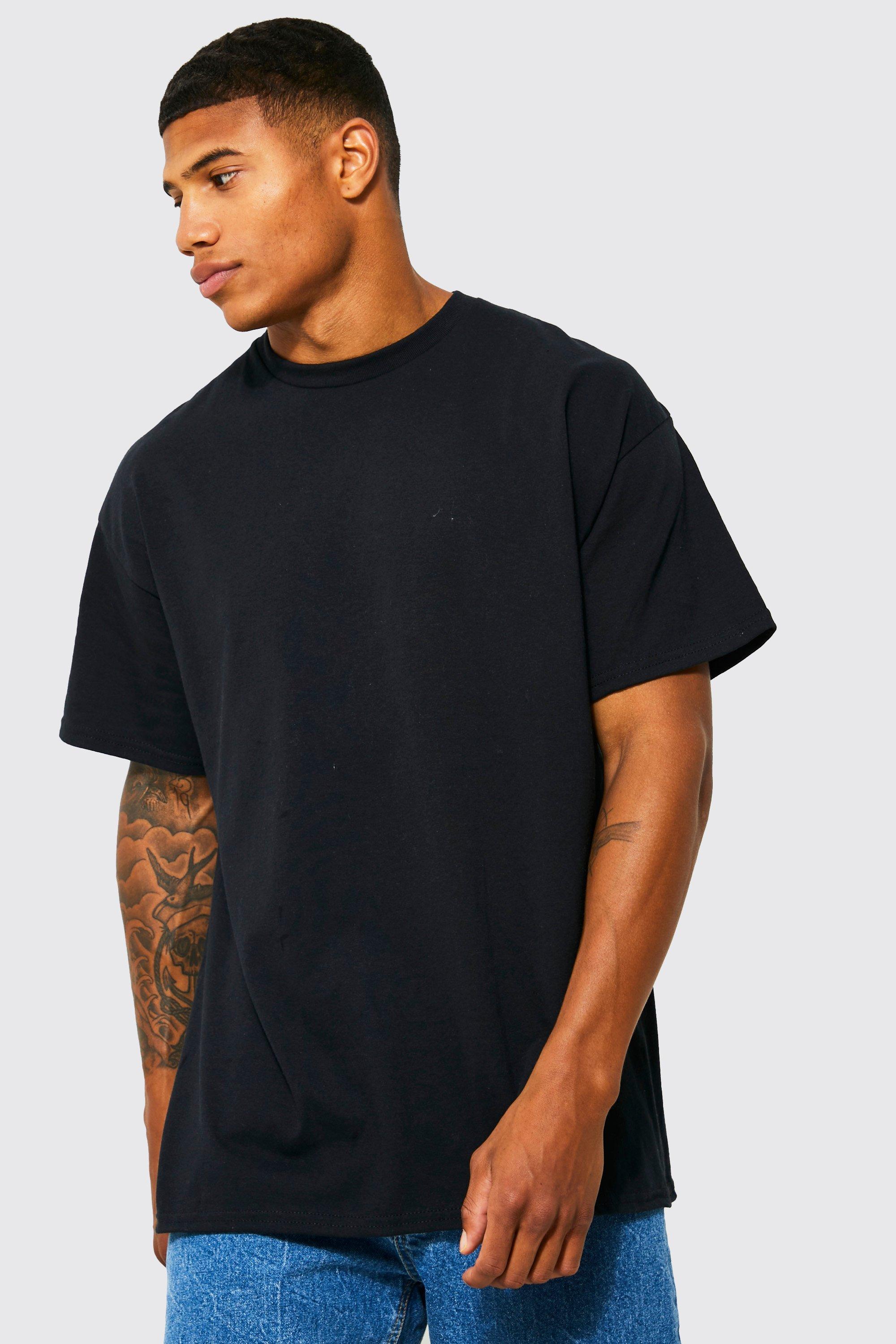 boohoo Mens Plus Oversized Los Angeles Graphic T-Shirt - Black XXXL