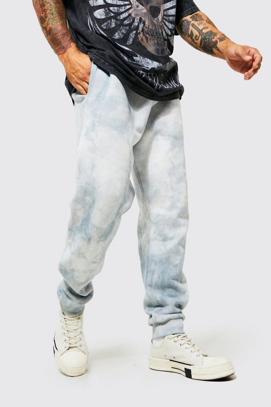 Pantalón deportivo Regular con desteñido anudado, Charcoal image number 1