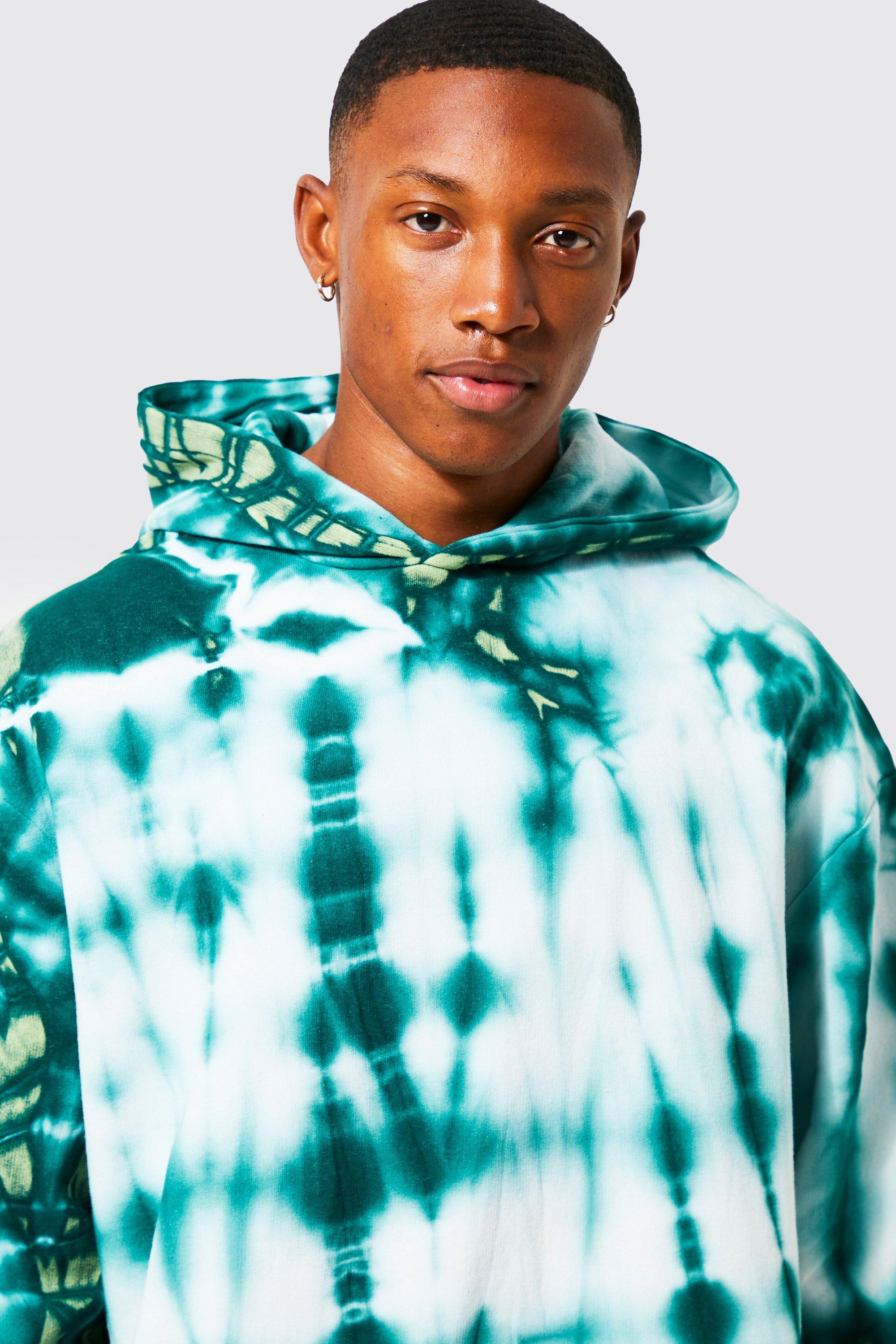 Teal tie dye sweatshirt sale