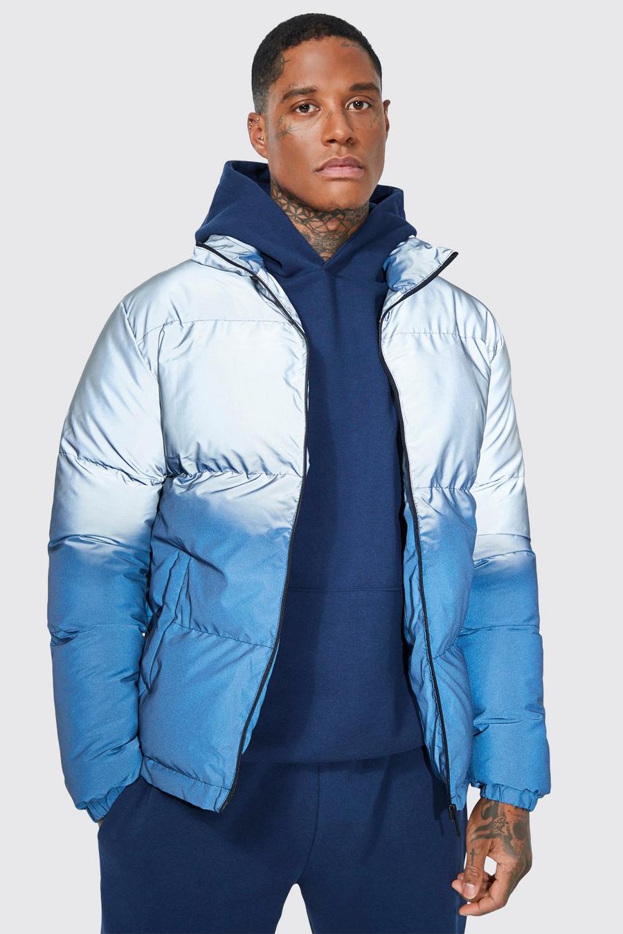 Blue Ombre Reflective Puffer image number 1