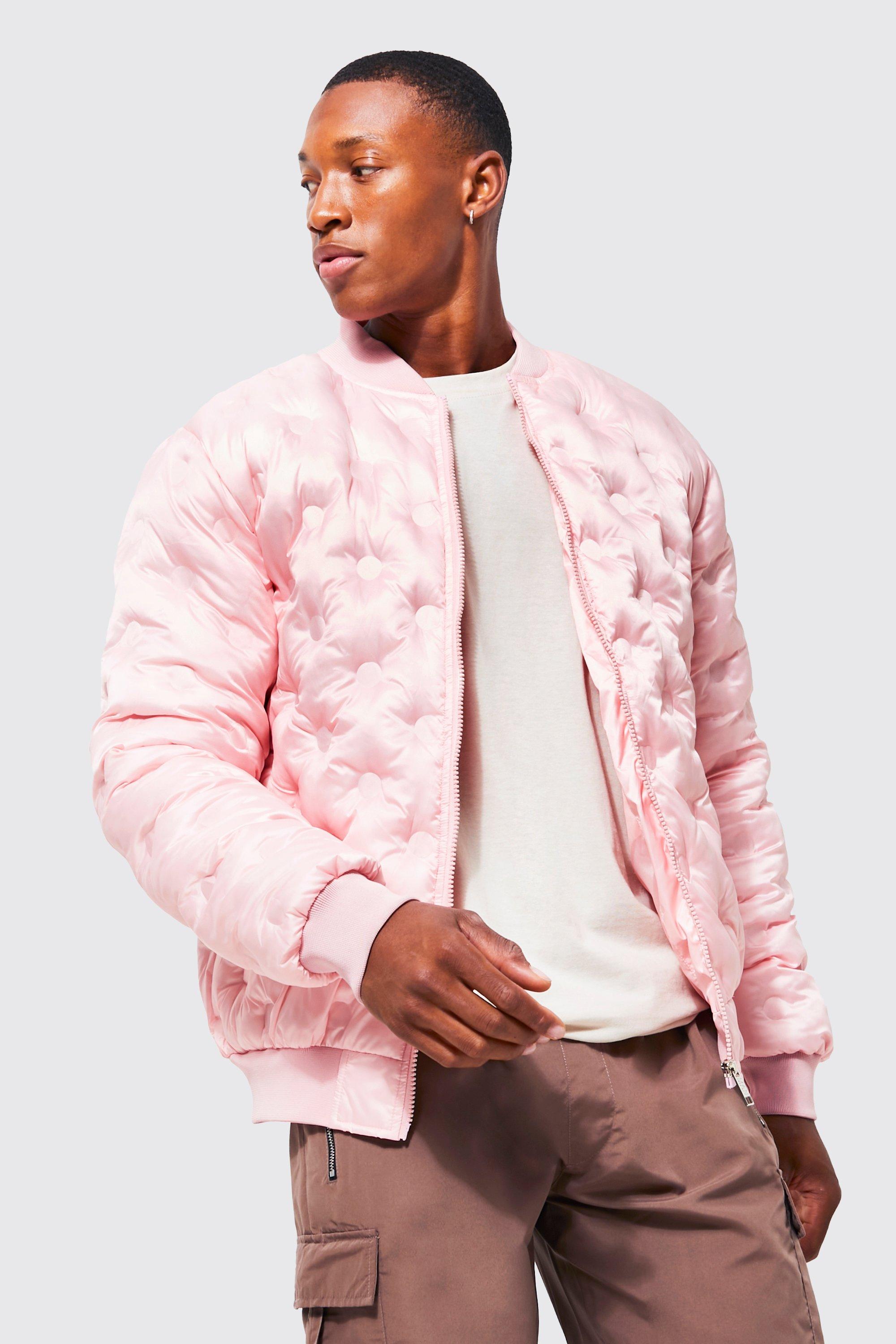 boohoo pink bomber jacket