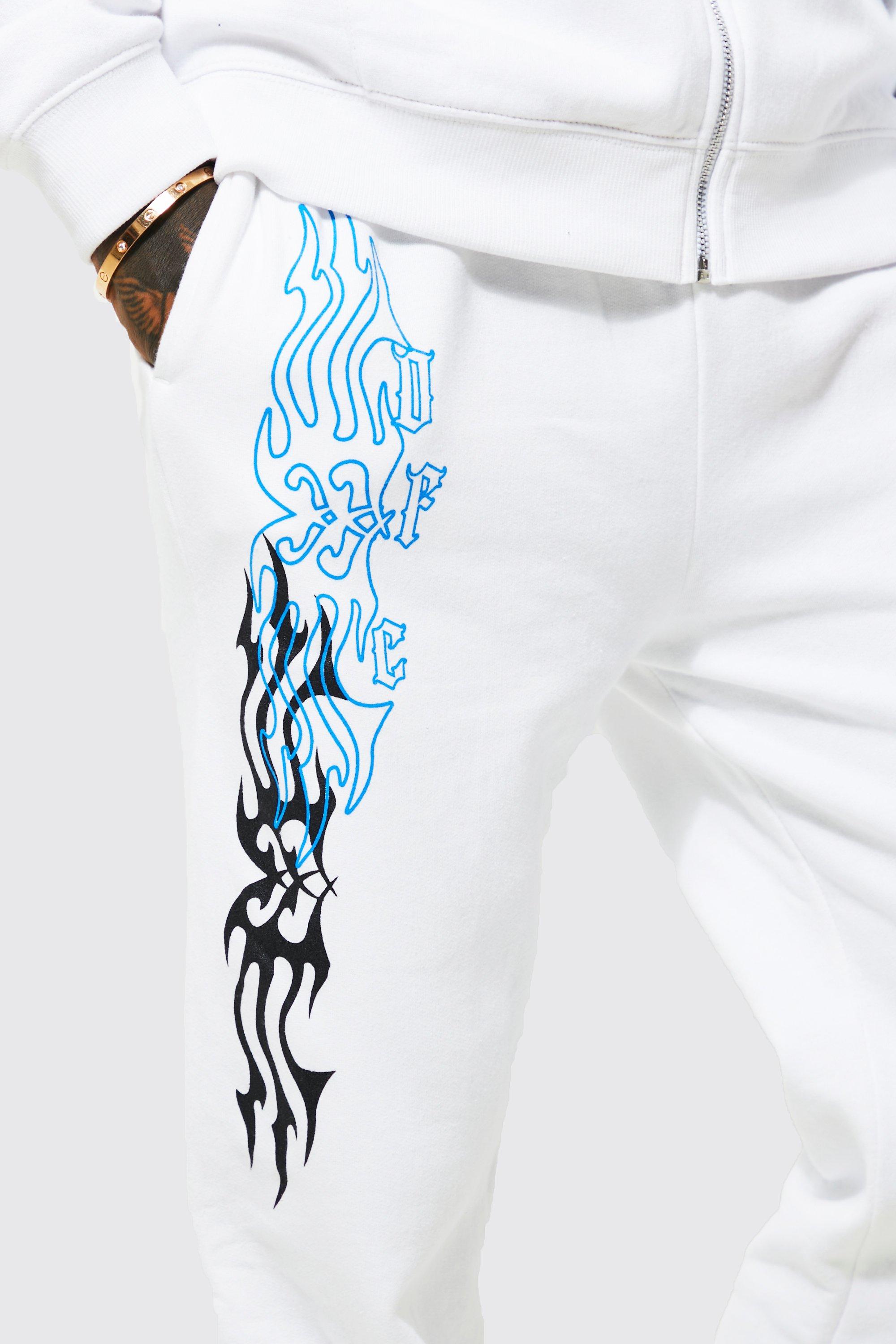 Men's Regular Fit Dragon Graphic Joggers