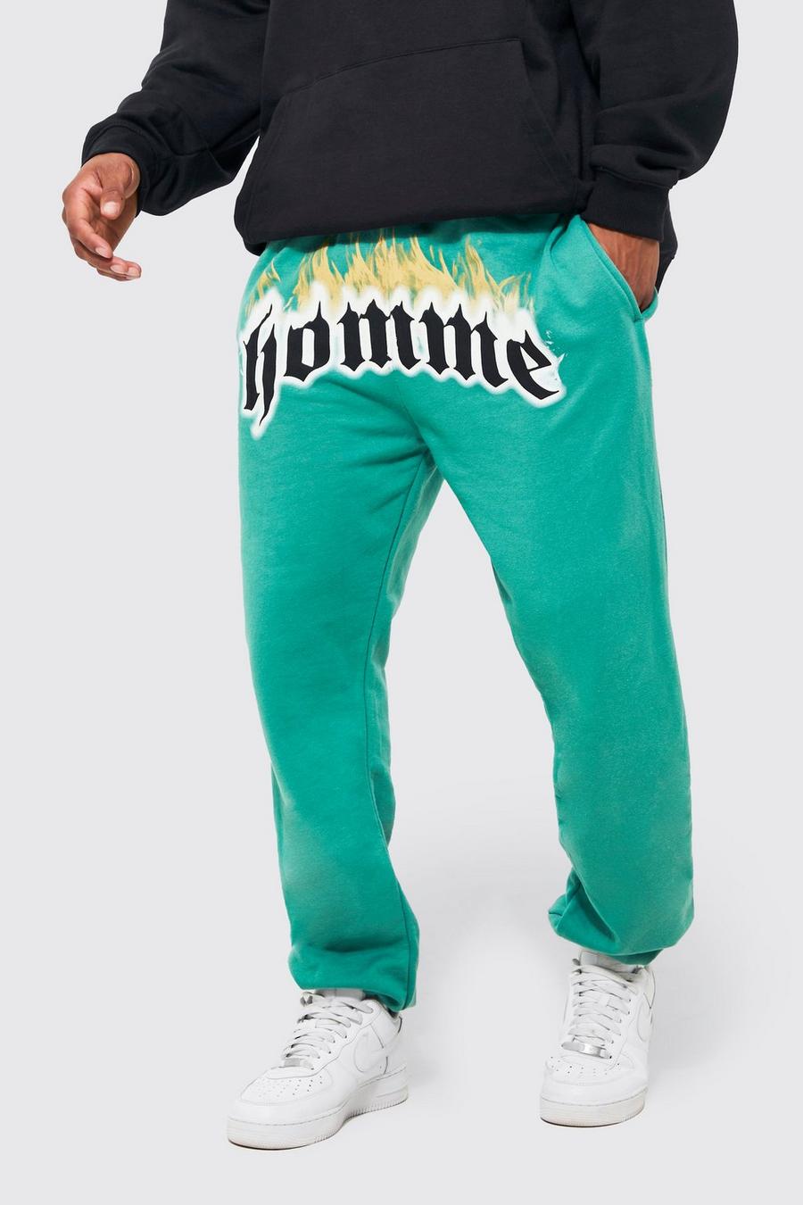 Forest Regular Fit Flame Homme Graphic Joggers image number 1