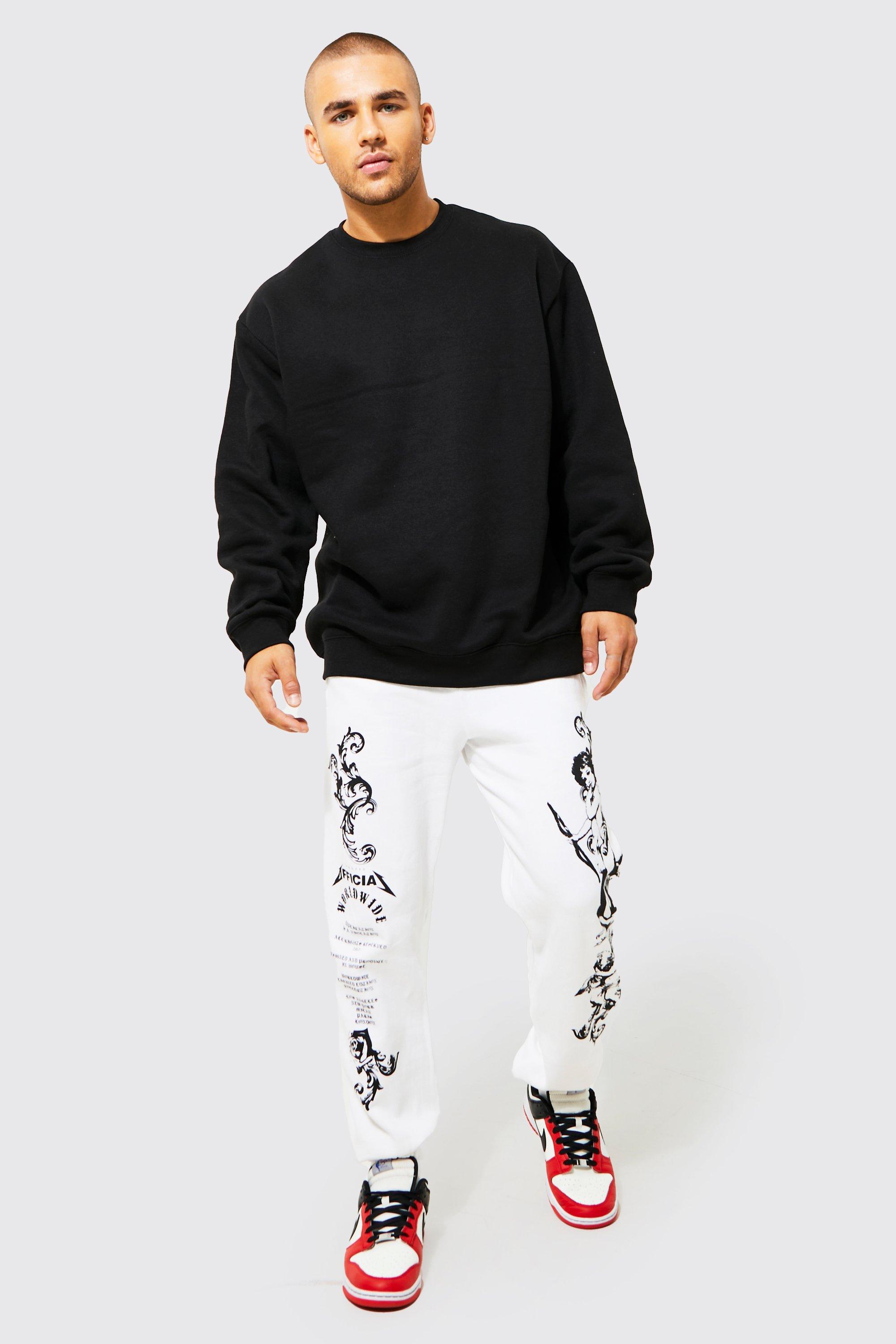 Regular Fit Multi Graphic Joggers