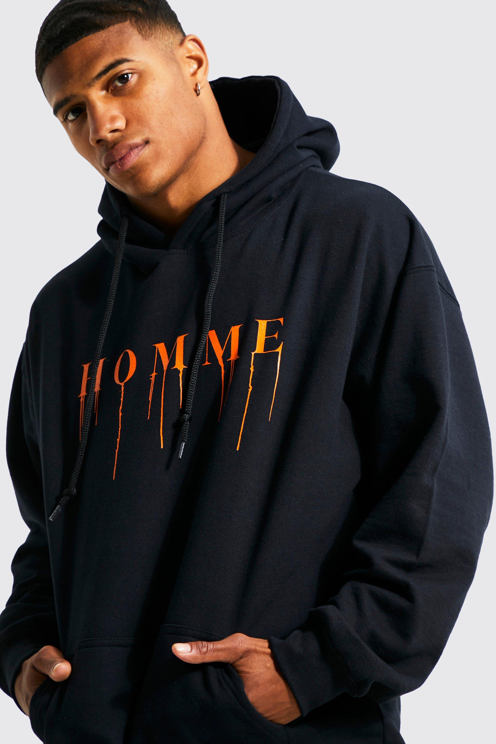 Oversized Homme Drip Hoodie | boohoo