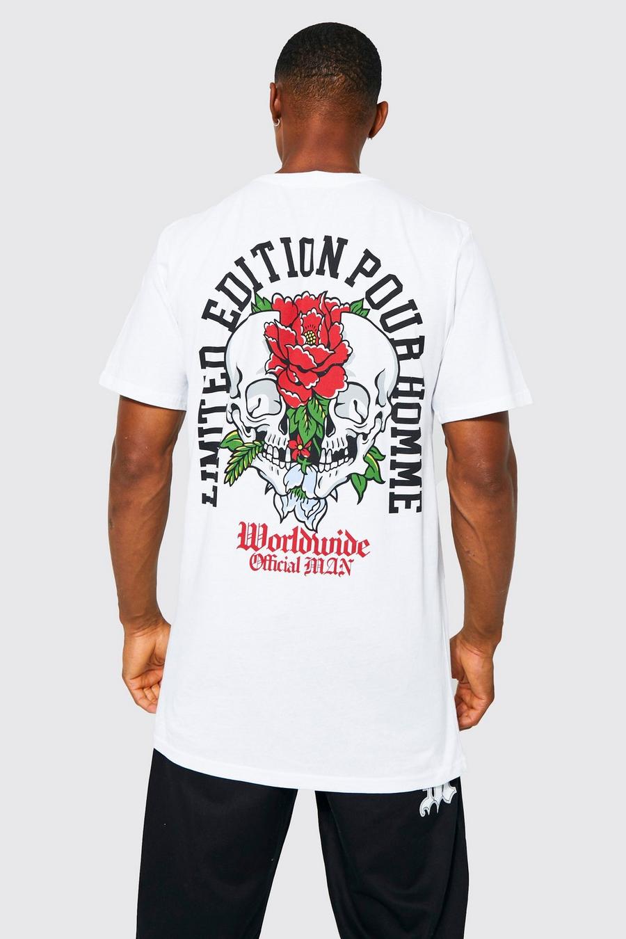 White Longline Rose T-shirt
