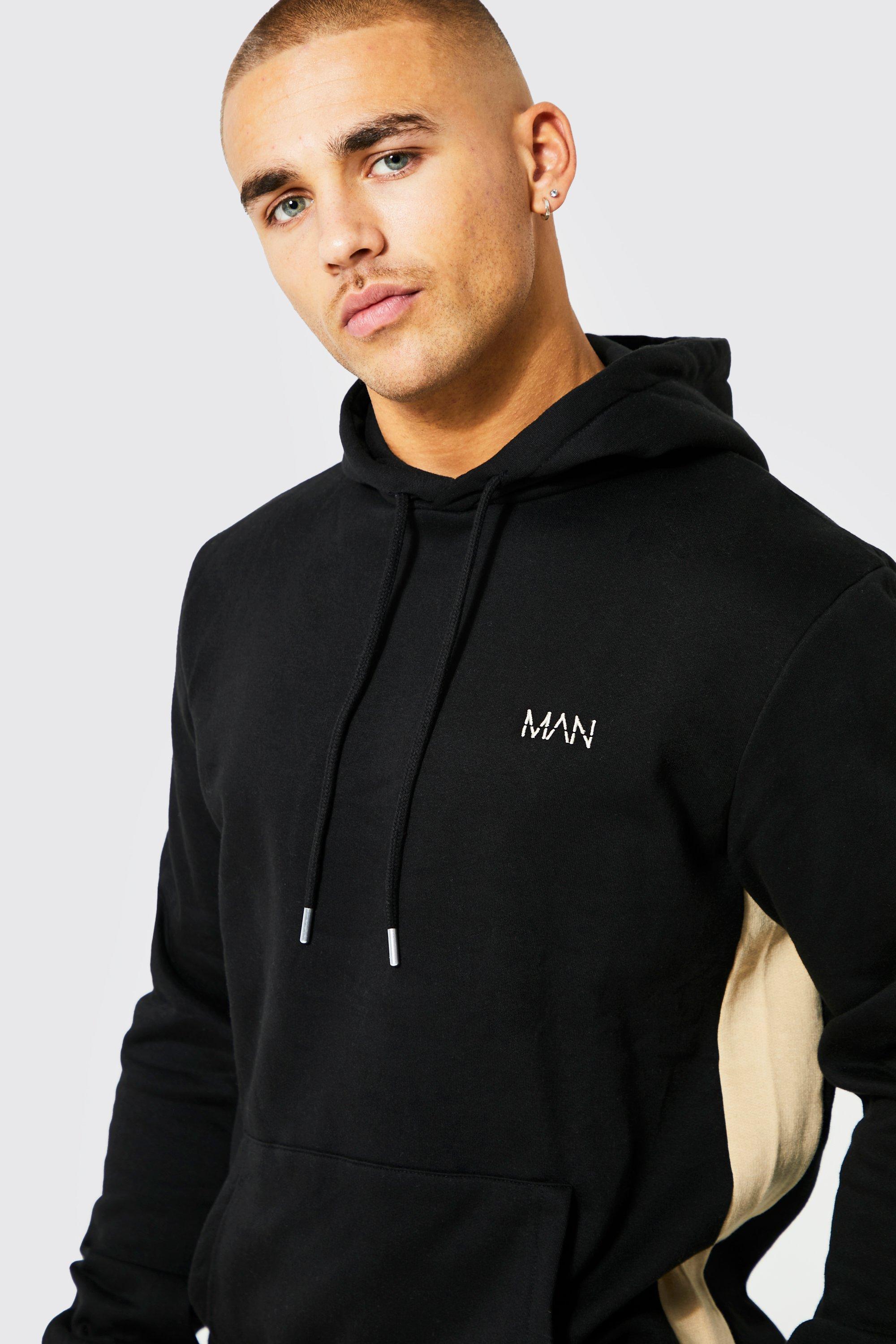 Dunne Original Man Hoodie Met Zijpanelen