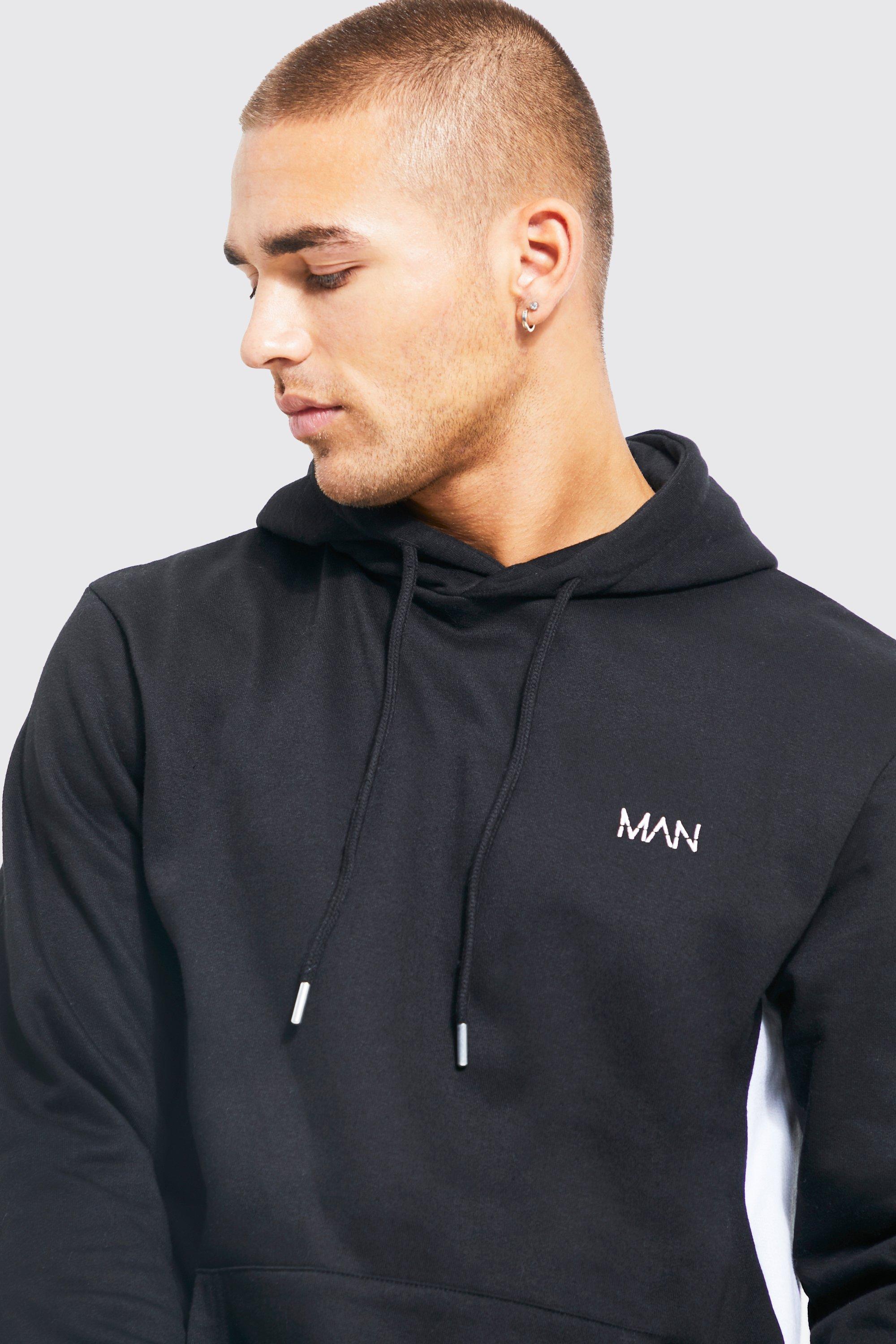 Boohoo man cheap black hoodie