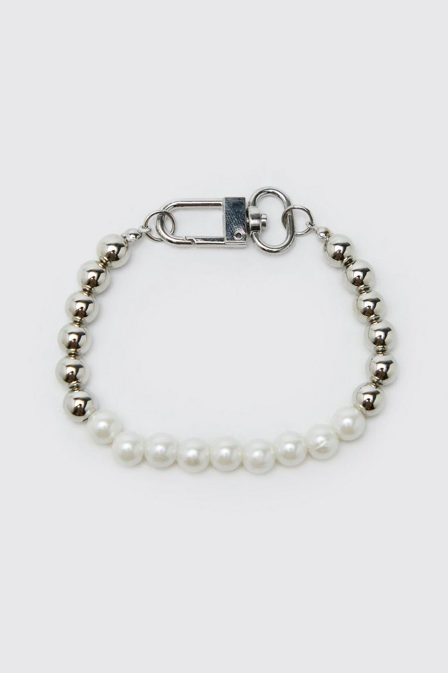 Silver Armband med pärlor image number 1