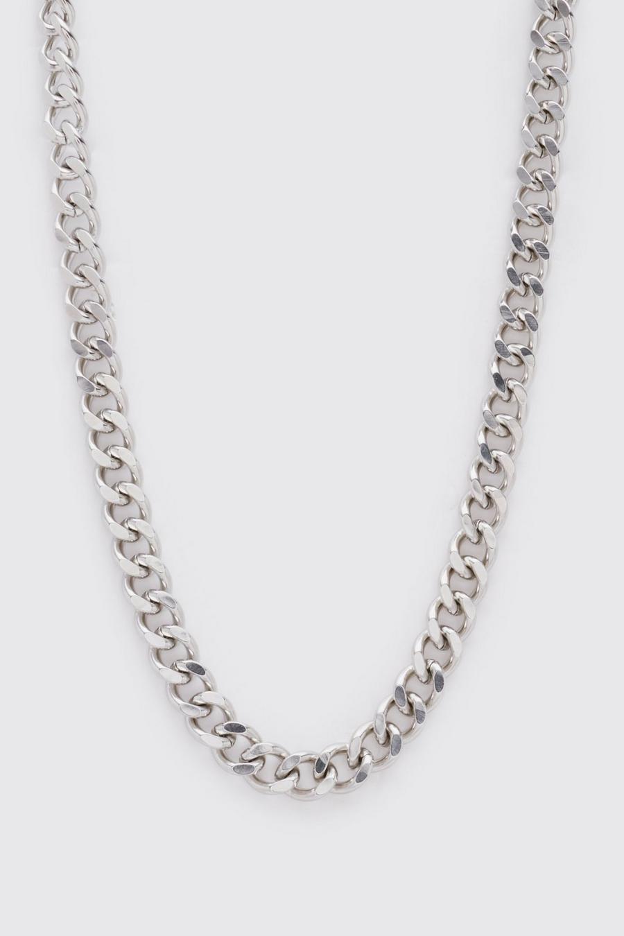 Silver Buckle Chunky Chain Necklace