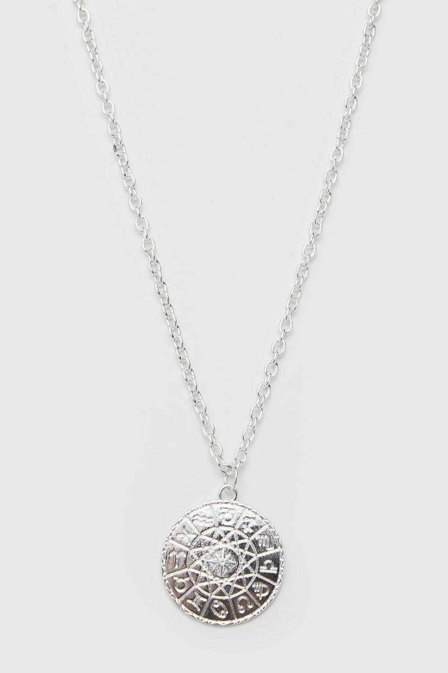 Silver Horoscope Pendant Necklace image number 1