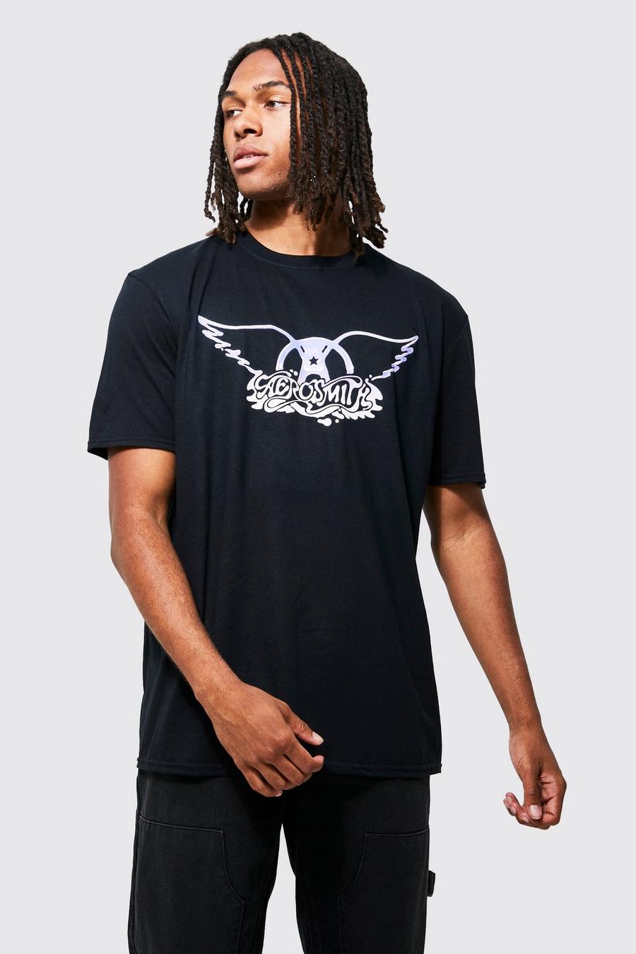 Black Aerosmith License T-shirt image number 1