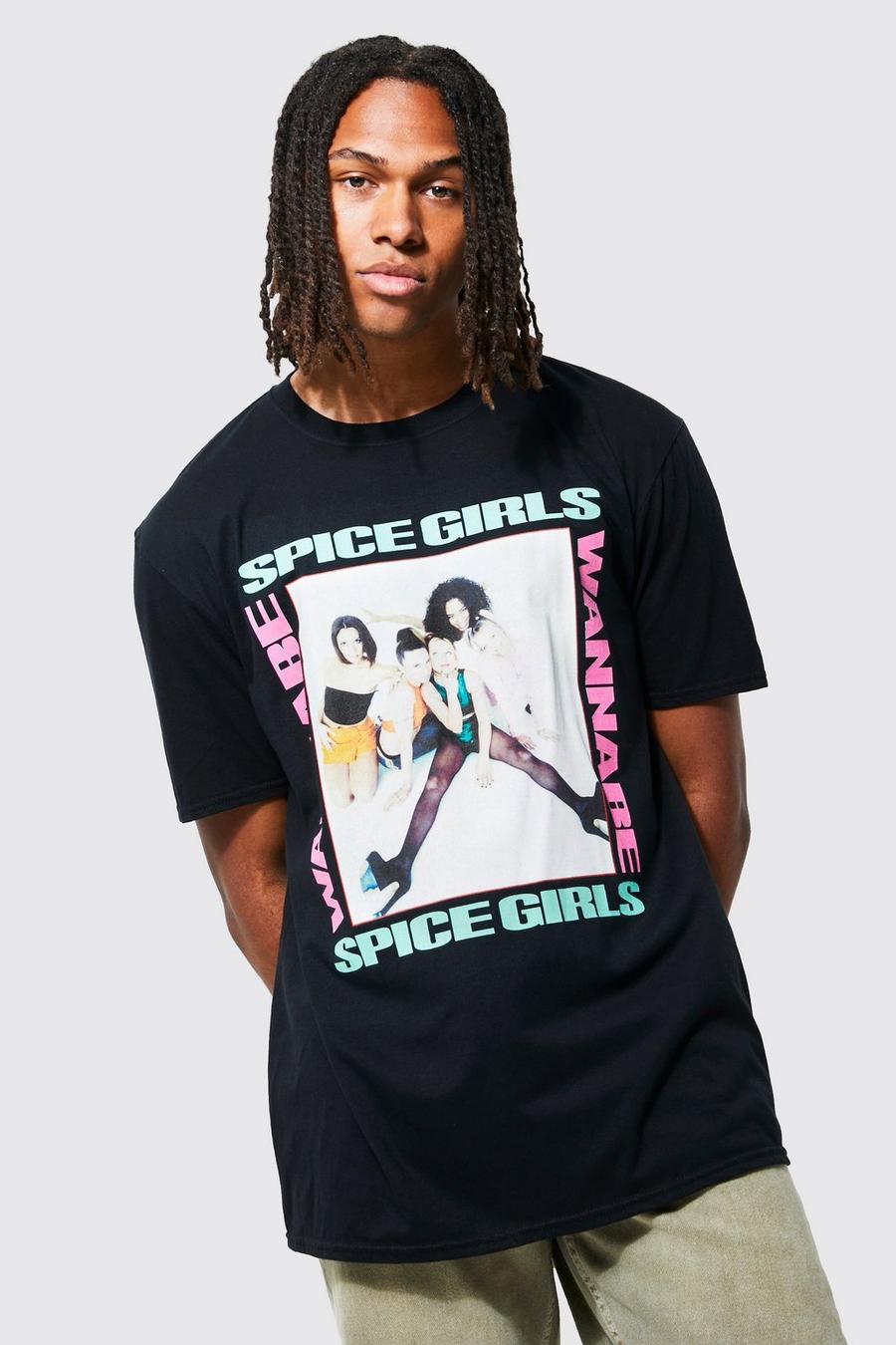 T-shirt oversize ufficiale delle Spicegirls, Black nero