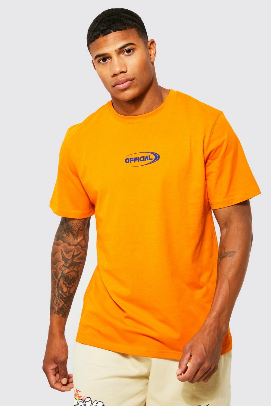 T-Shirt mit Official Slogan, Orange image number 1