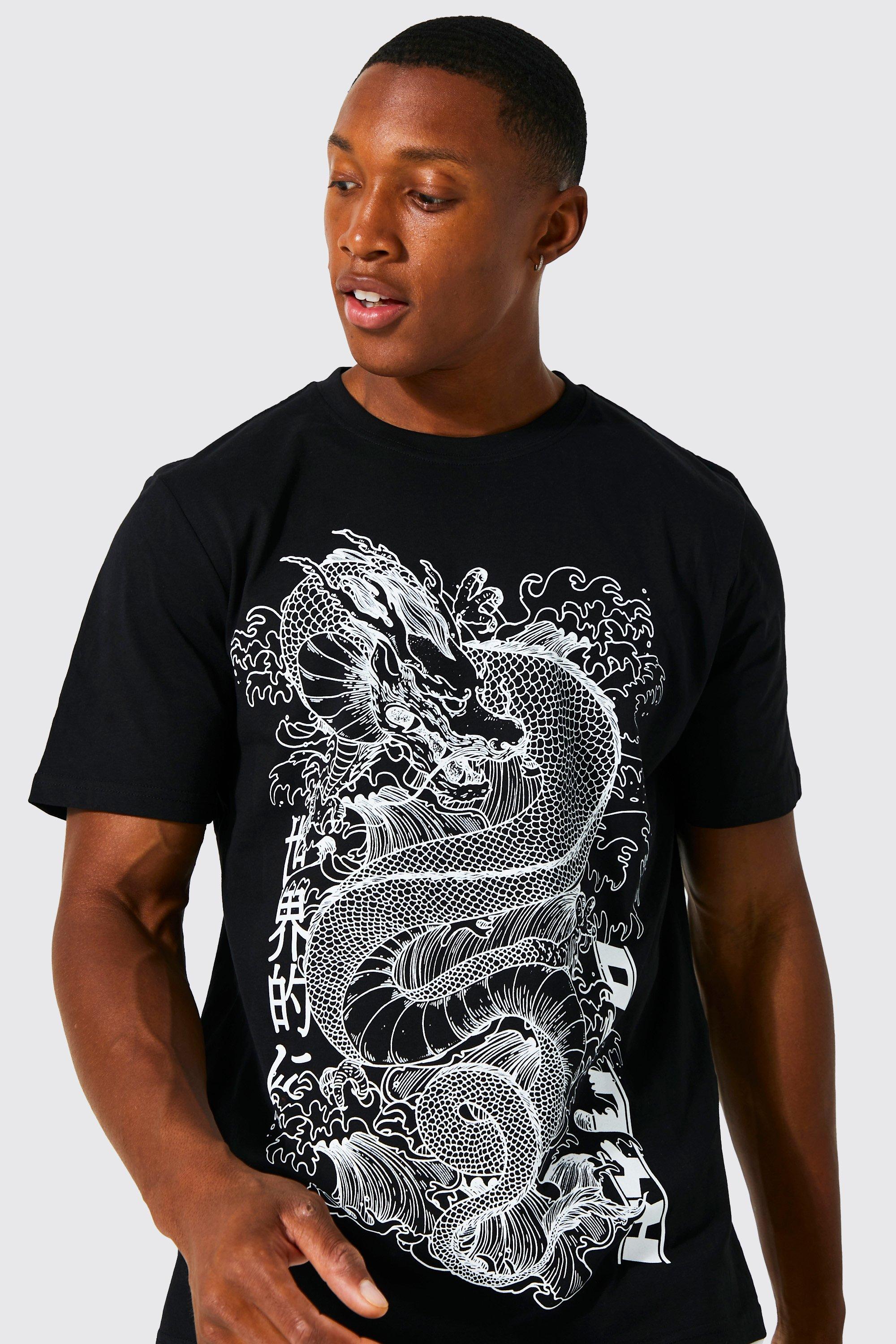 T shirt imprim dragon