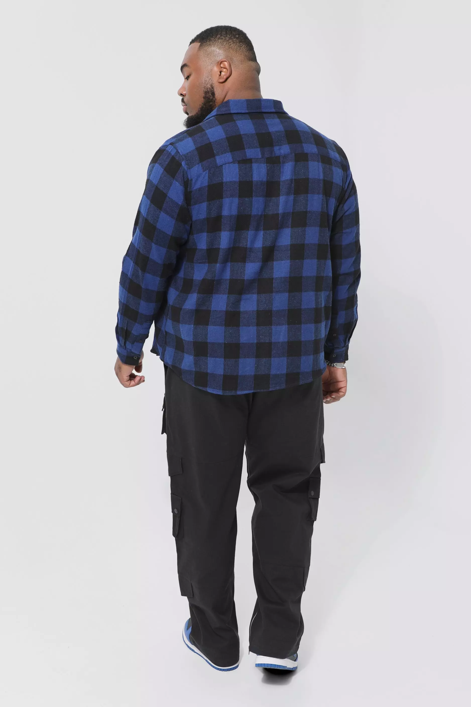 Plus Long Sleeve Buffalo Check Shirt