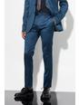 Navy Tall Skinny Satin Suit Trousers