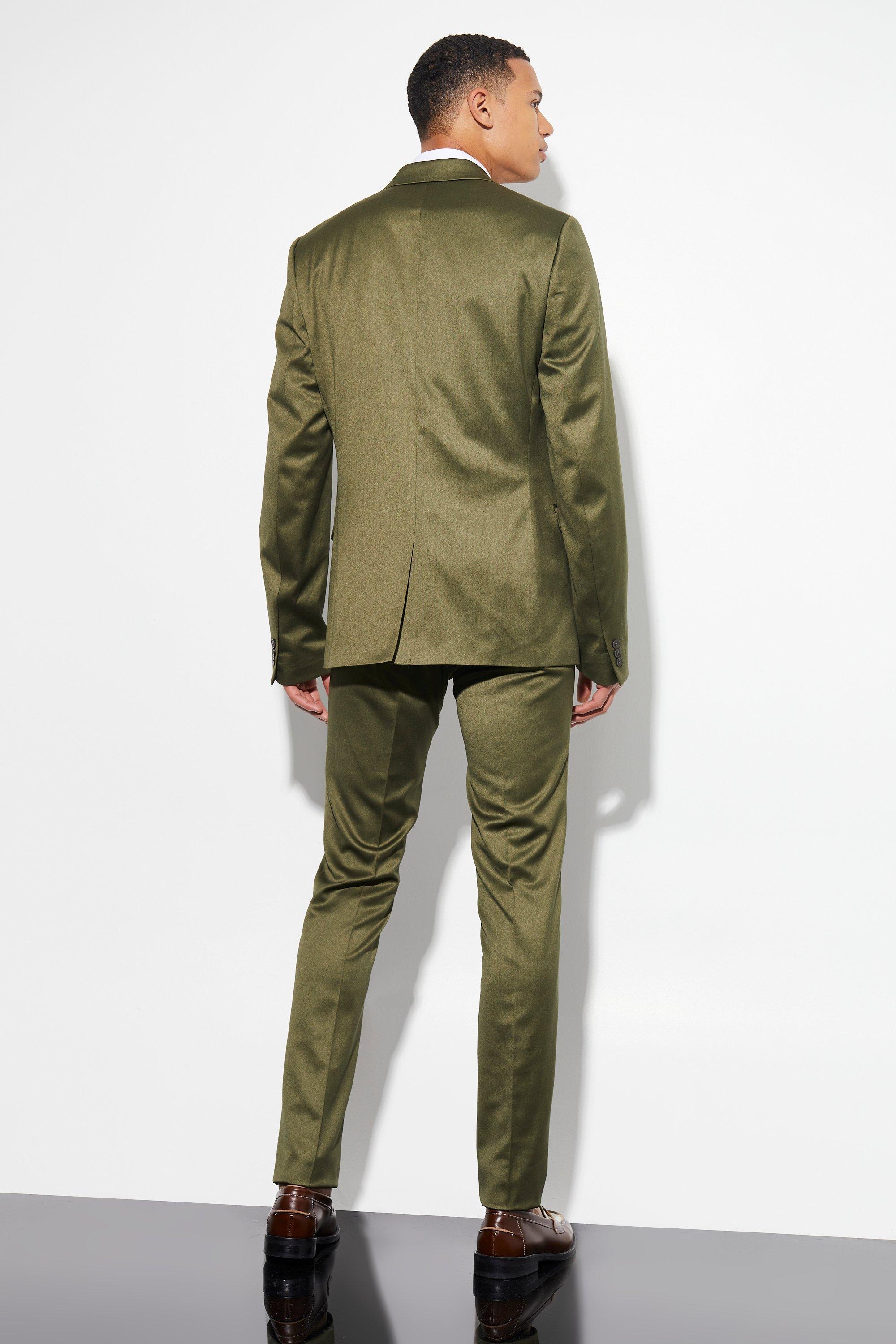 Mens olive 2025 green suit jacket