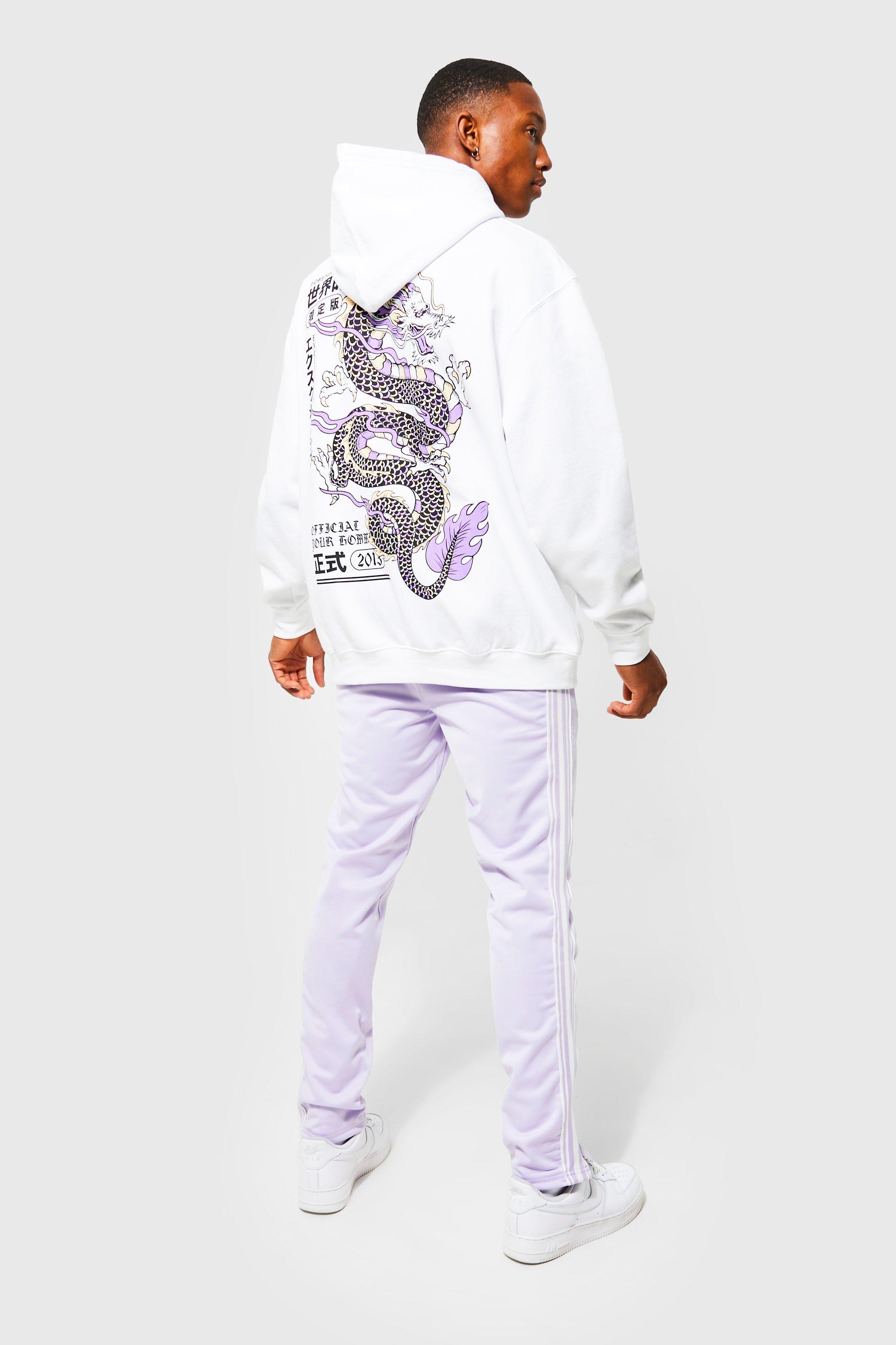 Oversized Dragon Graphic Hoodie