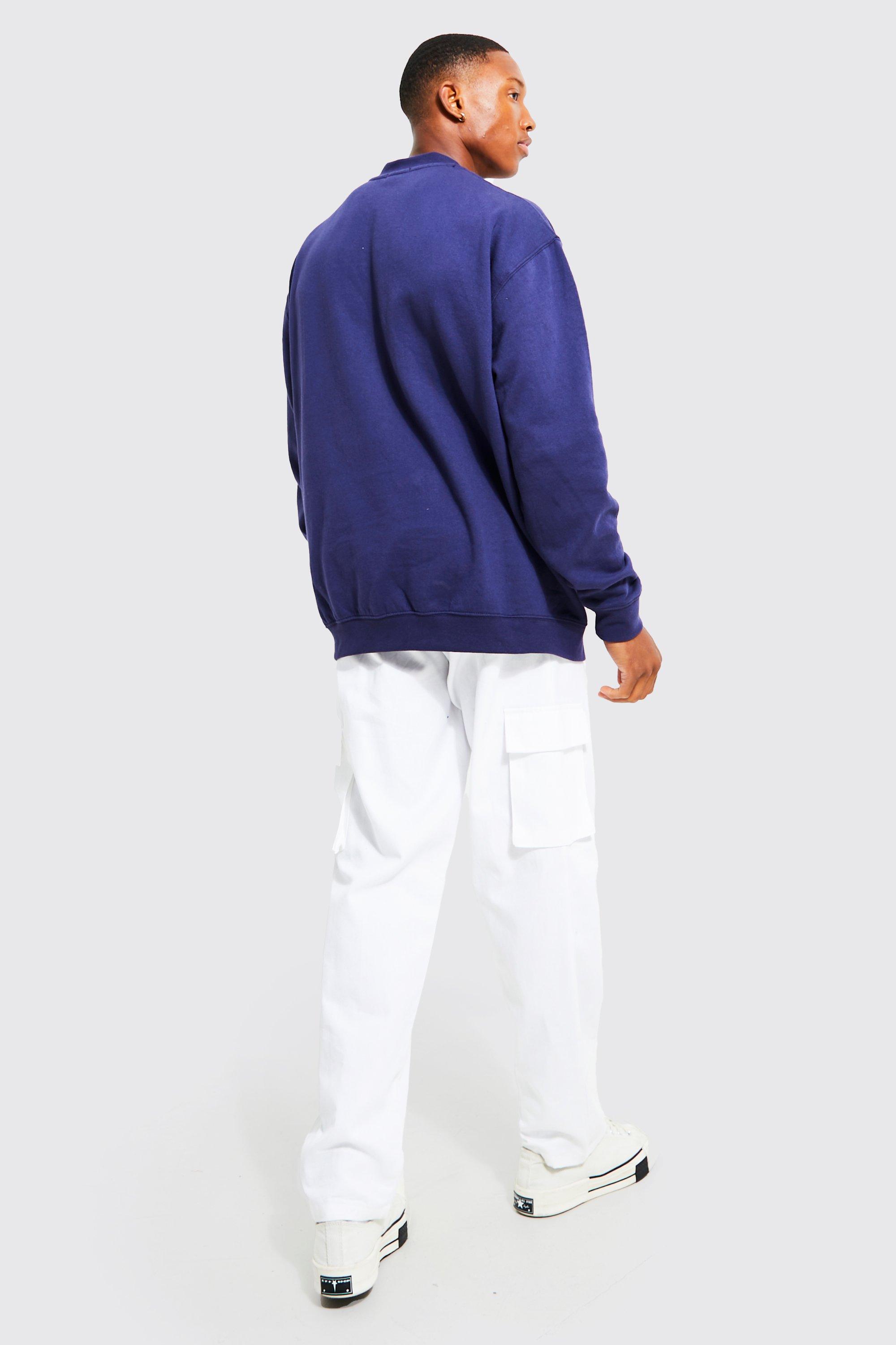 Navy cheap oversized sweatshirt