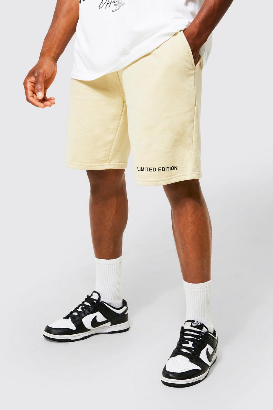Sand beige Loose Fit Limited Edition Jersey Shorts
