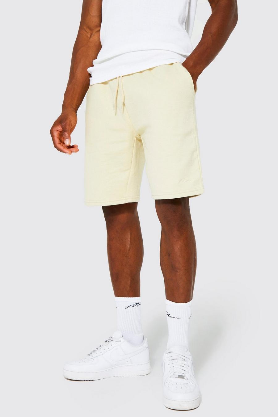 Sand Slim Fit Man Signature Jersey Shorts image number 1