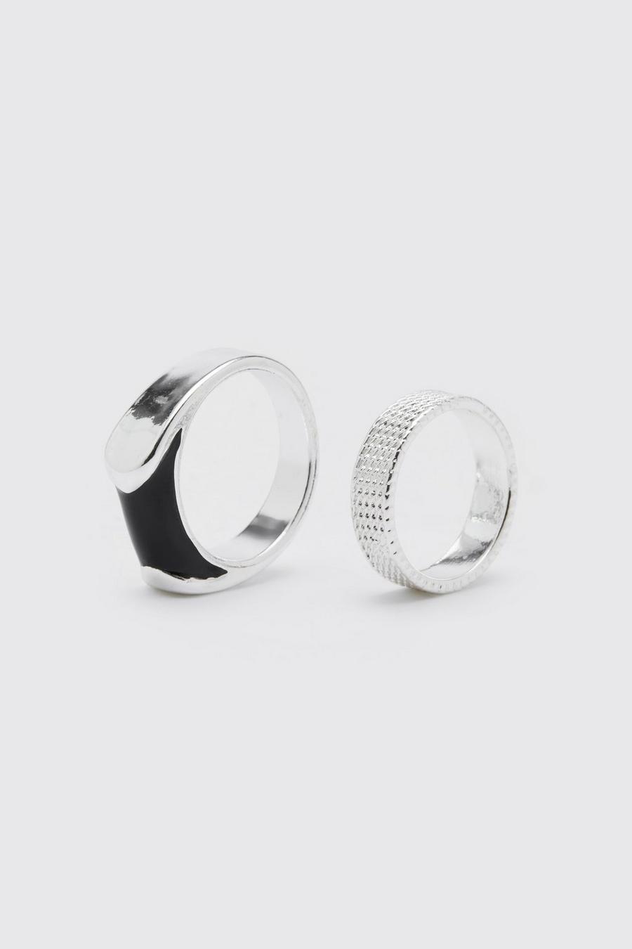 Pack de 2 anillos, Silver image number 1
