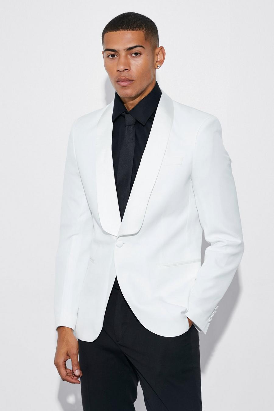 Veste de costume droite cintrée, White image number 1