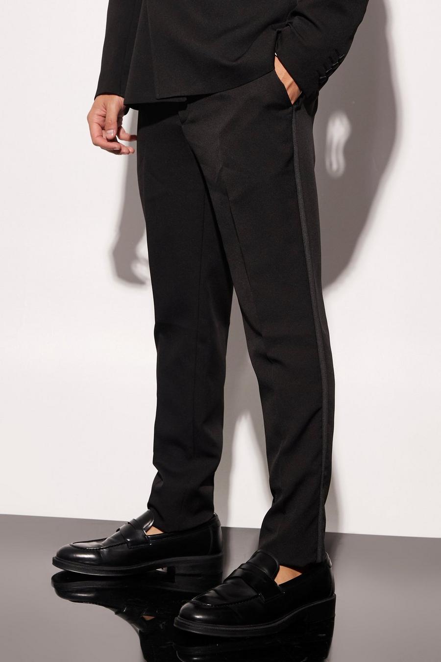 שחור מכנסי חליפת טוקסידו סקיני image number 1