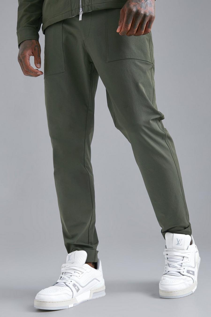 Khaki Nylon Technical Trouser image number 1