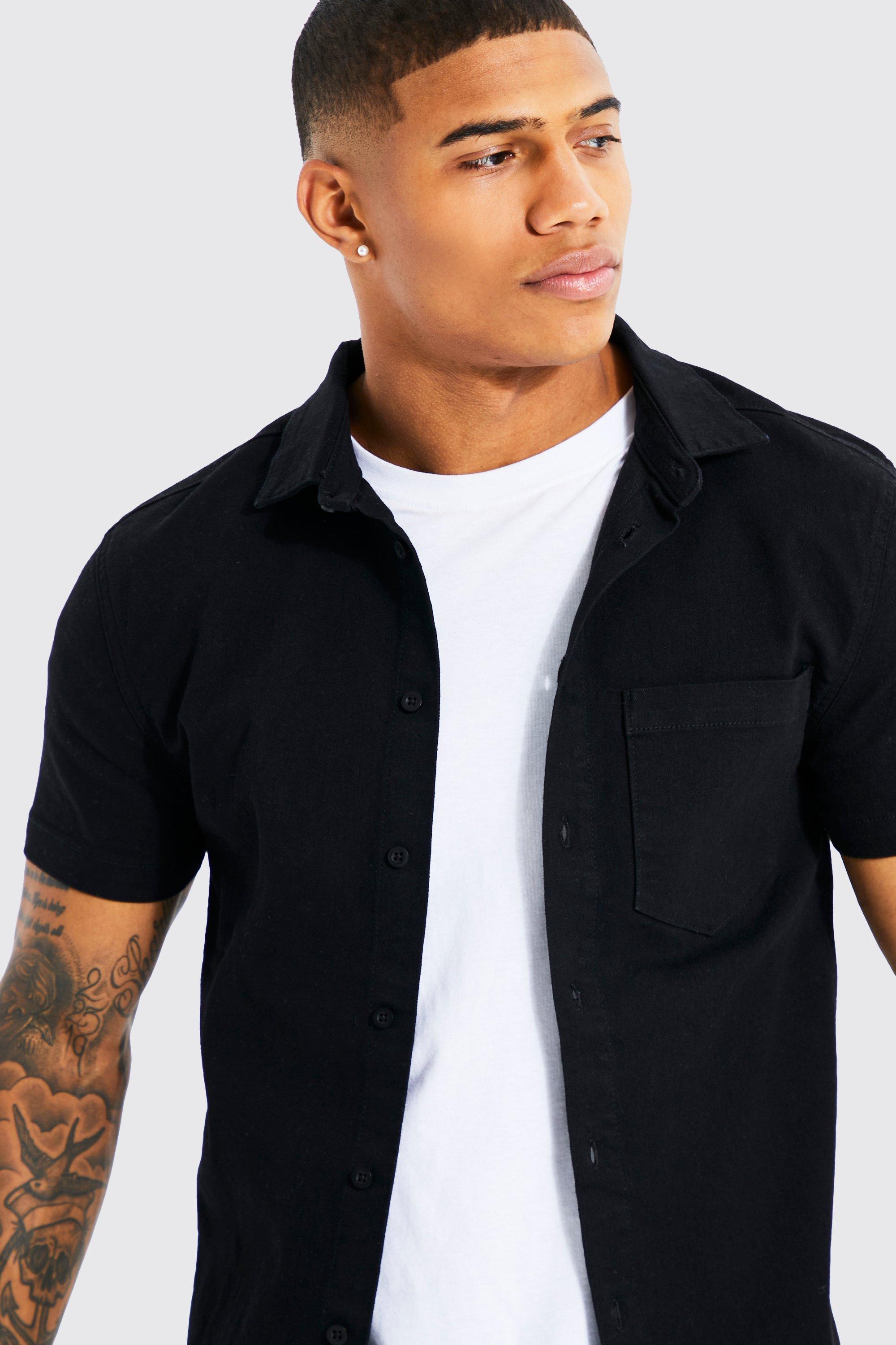 Jean short sleeve store shirt