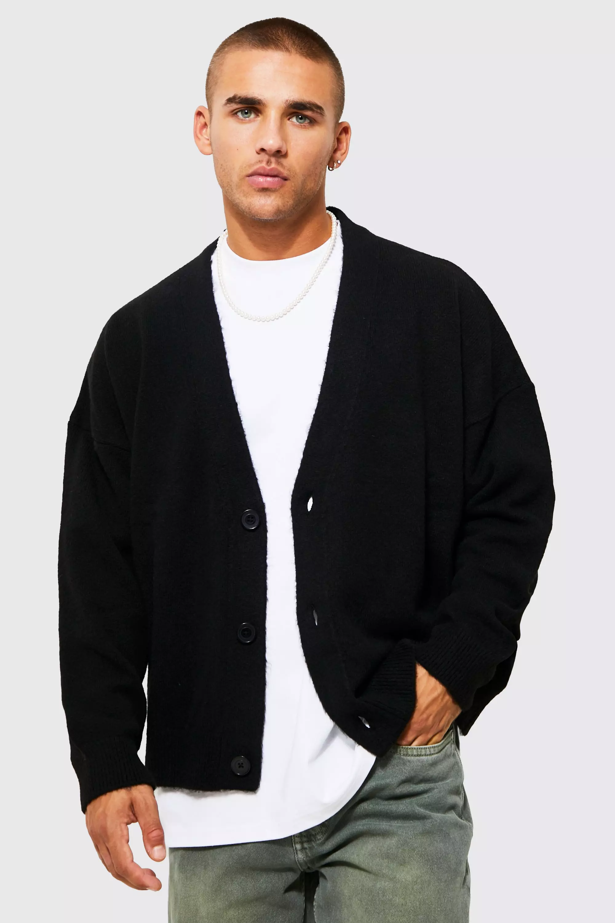 Boxy deals black cardigan