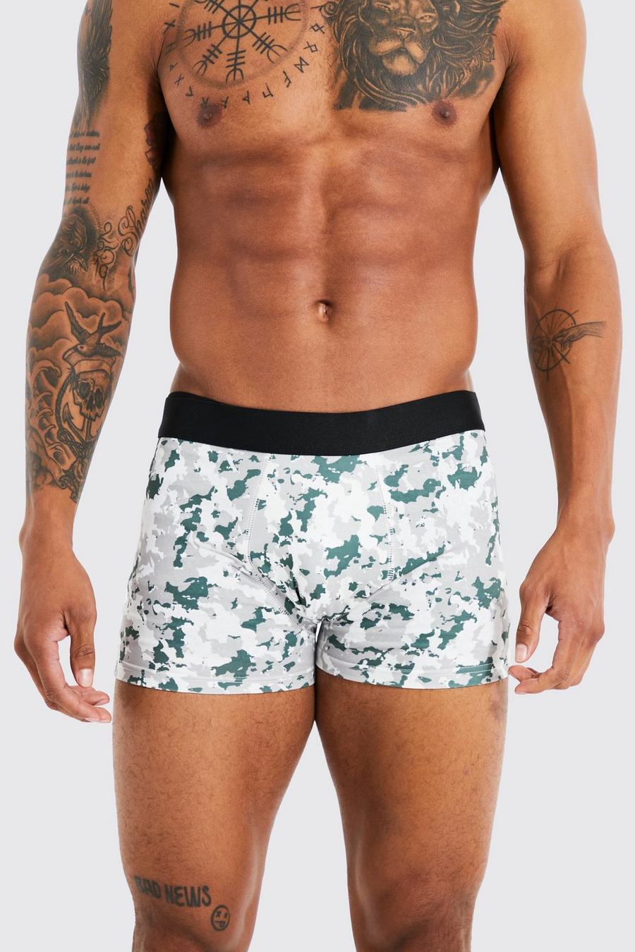Multi 3 Pack Camo Print Boxers image number 1