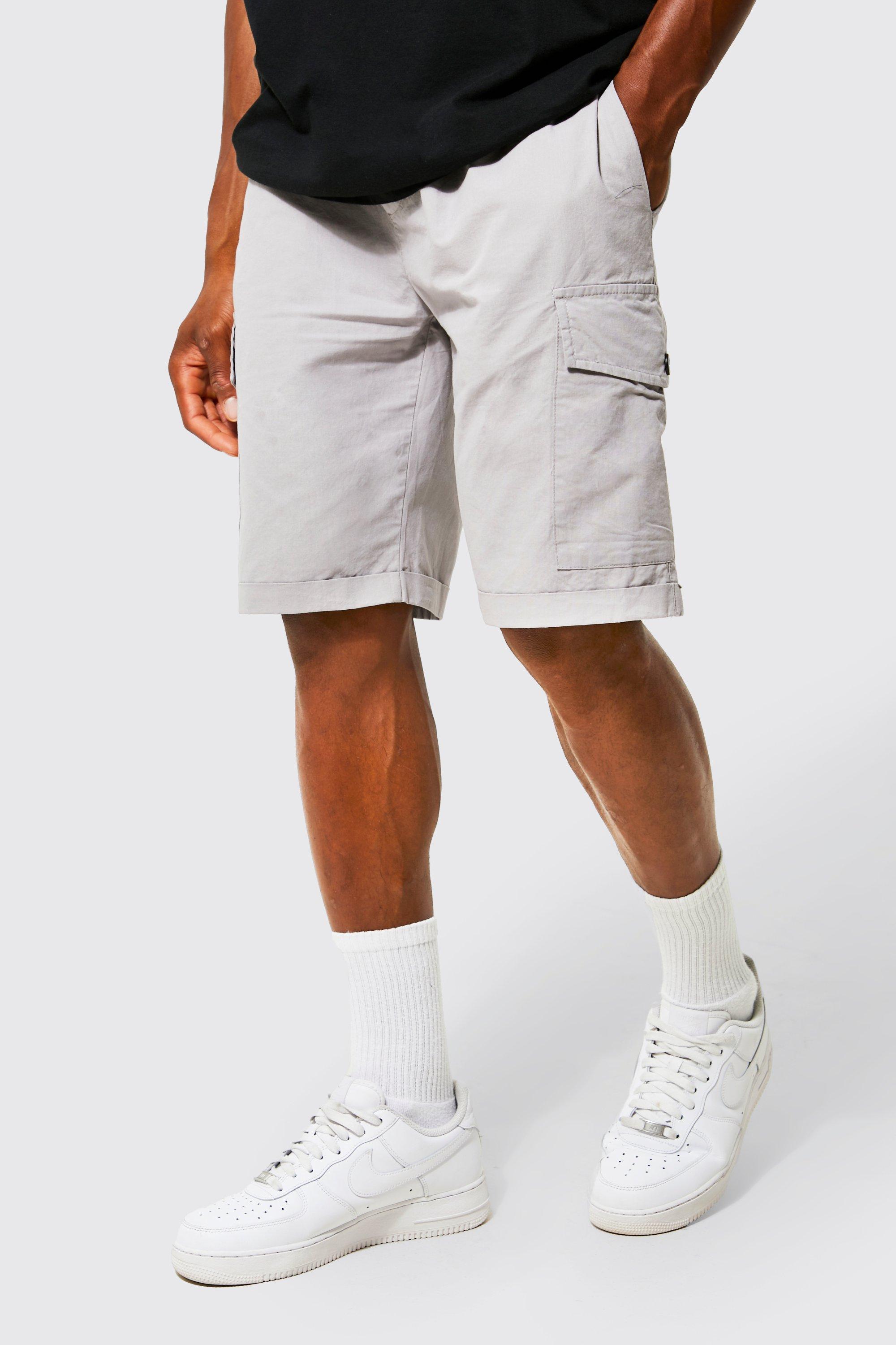 light grey cargo shorts