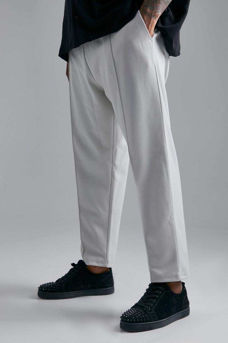 Pantalón deportivo Plus pesquero ajustado con alforza, Dark grey gris
