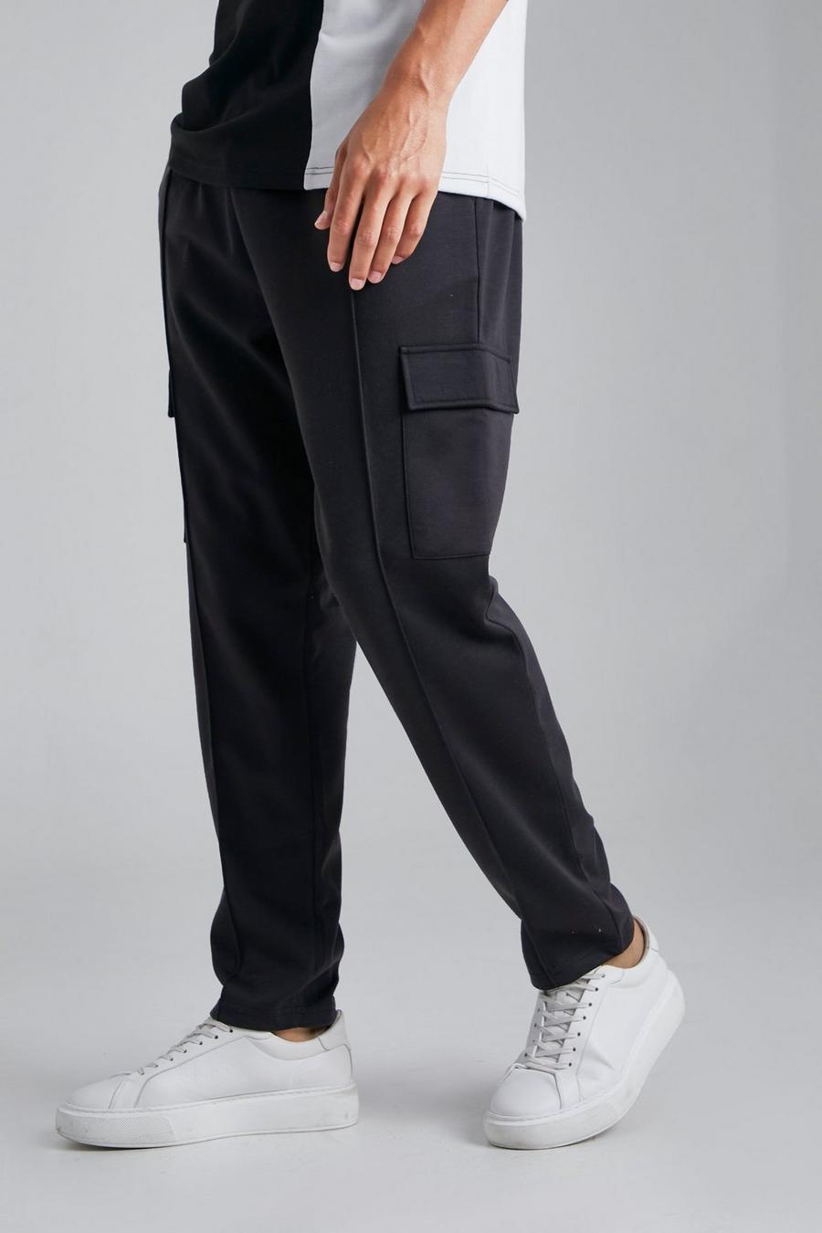 Black Tall Tapered Fit Cargo Smart Jogger image number 1