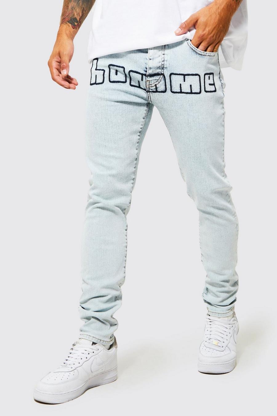 Ice blue Homme Skinny jeans image number 1