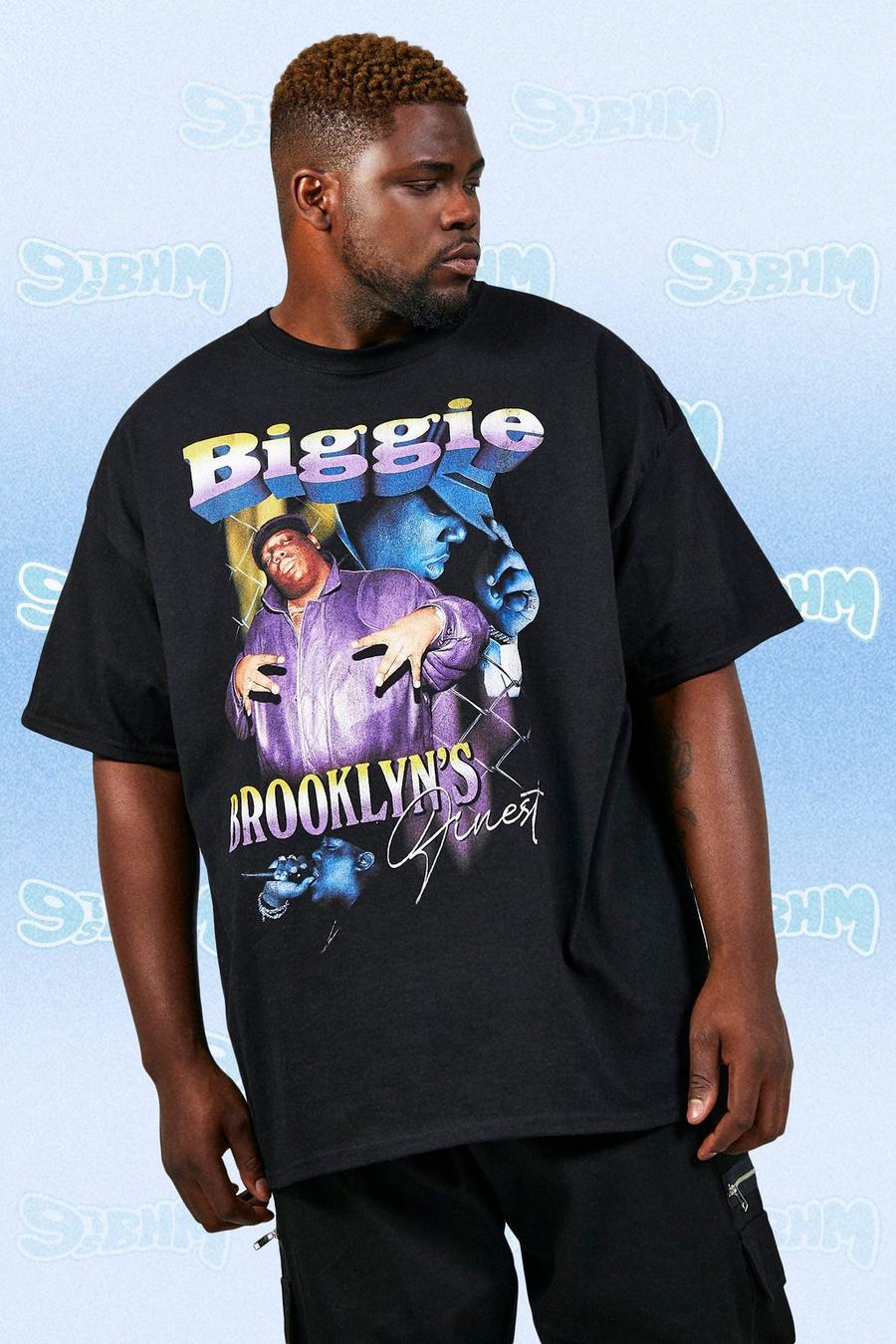 Grande taille - T-shirt à imprimé Biggie, Black